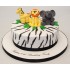 Animals Zebra Print Birthday Cake
