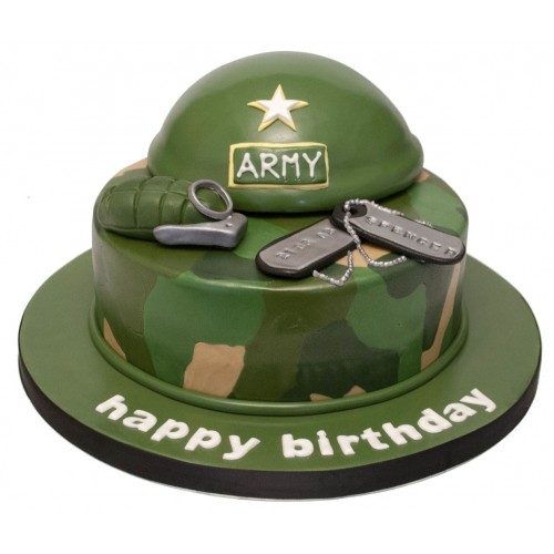 Army Hat Birthday Cake