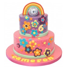 Flowers Trolls Birthday Cake