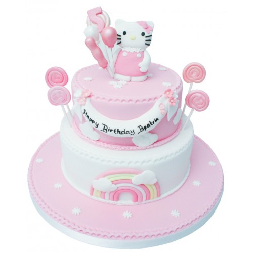 Hello Kitty 2 Tier Birthday Cake