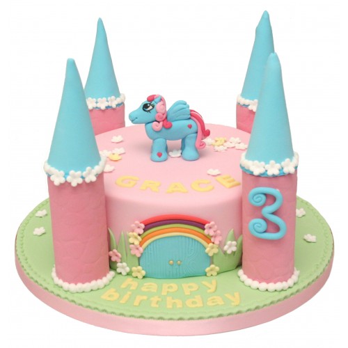 Little Pony Castle Birthday Cake