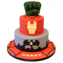 Superheroes 3 Tier Cake
