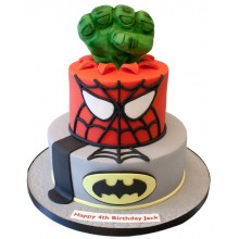 Superheroes Birthday Cake