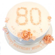 80th Floral Cake