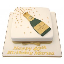 Champagne 40th Birthday Cake