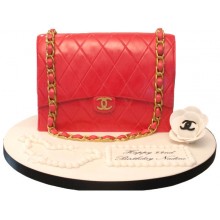 Designer Red Handbag Cake