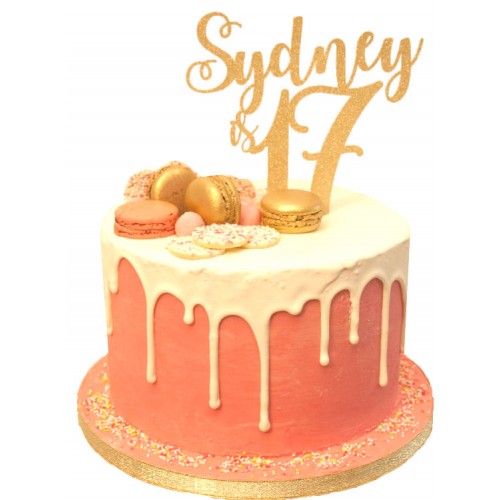 drip 17th birthday cake