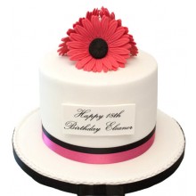 Gerbera 18th Birthday Cake