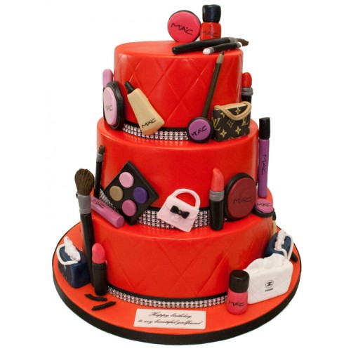 Mac Makeup 3tier Birthday Cake