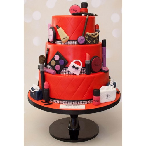 Mac Makeup 3tier Birthday Cake
