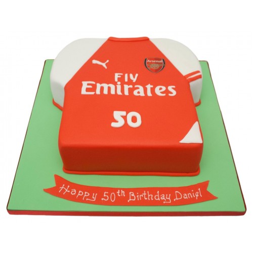 arsenal shirt cake