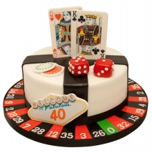 Casino 40th Birthday Cake