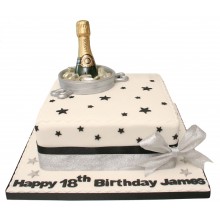 Champagne Bottle Birthday Cake