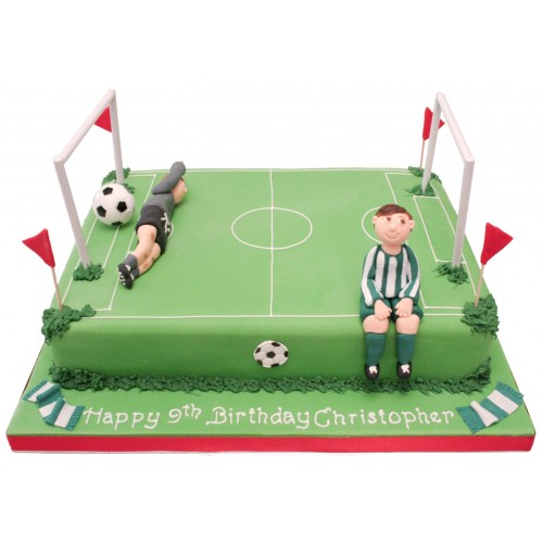 Football Pitch Birthday Cake