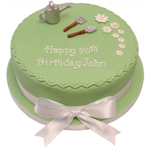Gardening 90th Birthday Cake
