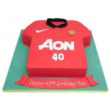 Manchester United Football Shirt Birthday Cake