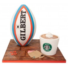 Rugby Ball Birthday Cake