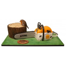 Stihl Chainsaw Birthday Cake