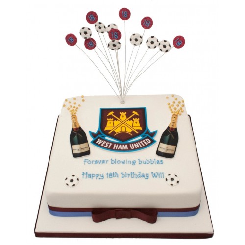 West Ham Champagne Birthday Cake