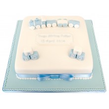 ABC 123 Train Christening Cake