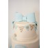 Blue Bow 3tier Christening Cake