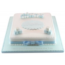 Large Train Christening Cake