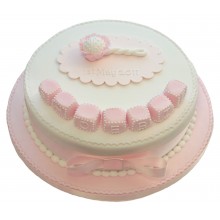 Rattle Christening Round cake
