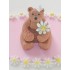 Teddy Bear Daisy Christening Cake