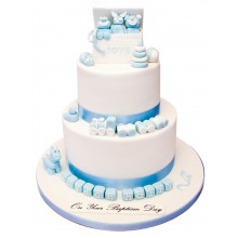 Toybox Boys 2tier Christening Cake