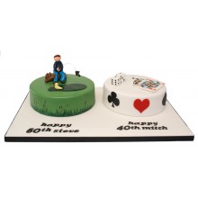 50 and 40 Joint Numbers Cake