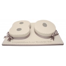 80th Birthday Numbers Cake