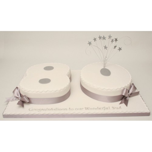 80th Birthday Numbers Cake