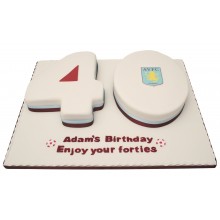 Aston Villa 40th Numbers Cake