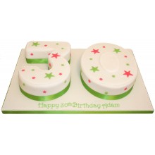 Star 30 Numbers Cake