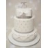 3 Tier Silver Wedding Anniversary Cake