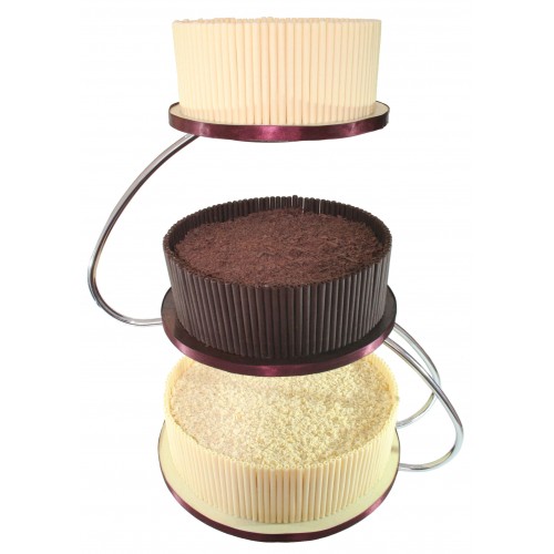 Chocolate Cigarello 3 Tier Wedding Cake