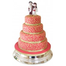 Gold Scroll Wedding Cake