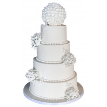 Hydrangea Ball Wedding Cake